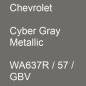 Preview: Chevrolet, Cyber Gray Metallic, WA637R / 57 / GBV.